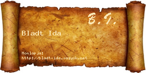 Bladt Ida névjegykártya